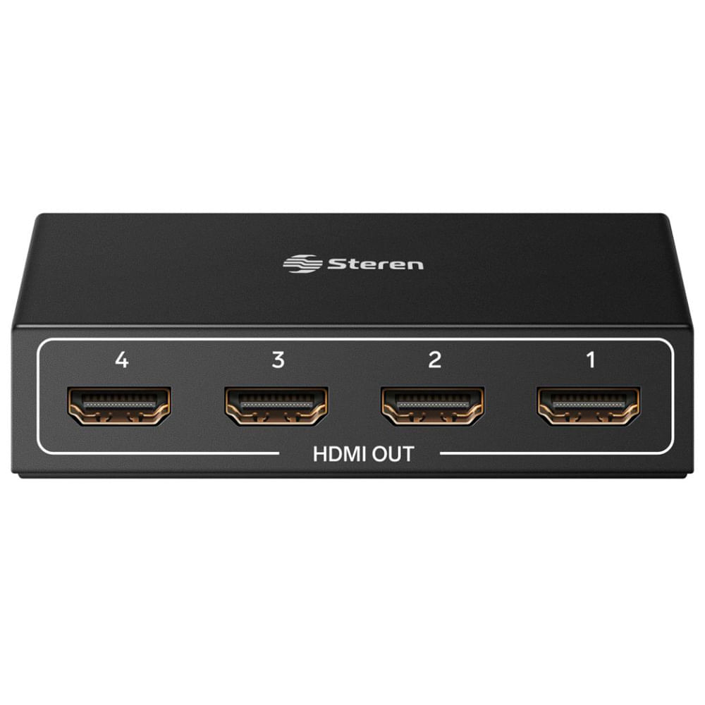 Splitter con amplificador Steren HDMI UHD 4K de 4 salidas