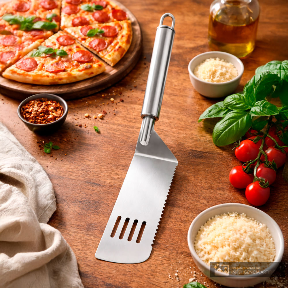 Espátula para pizza de acero inoxidable 27 cm
