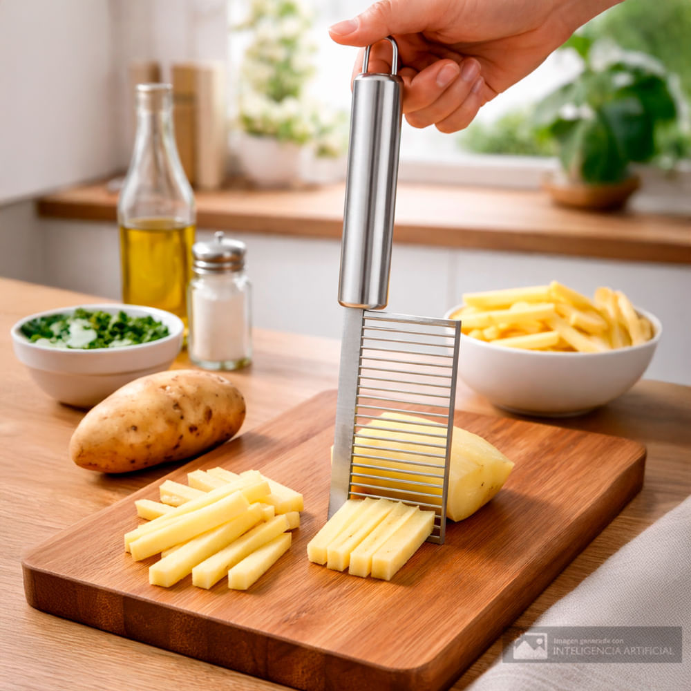 Cortador de acerco inoxidable para papas wavy 22 cm