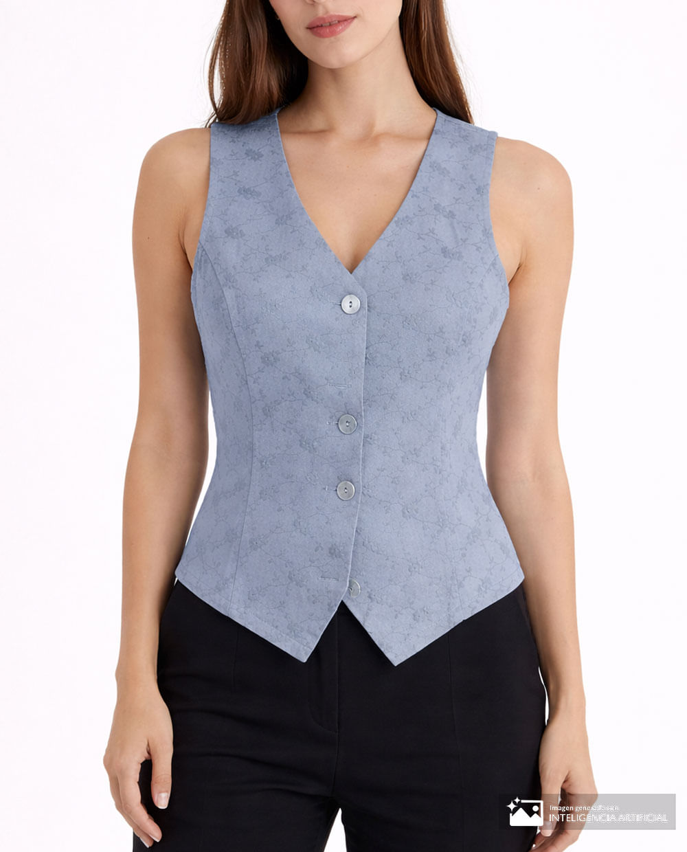 Chaleco Sabrina azul para mujer