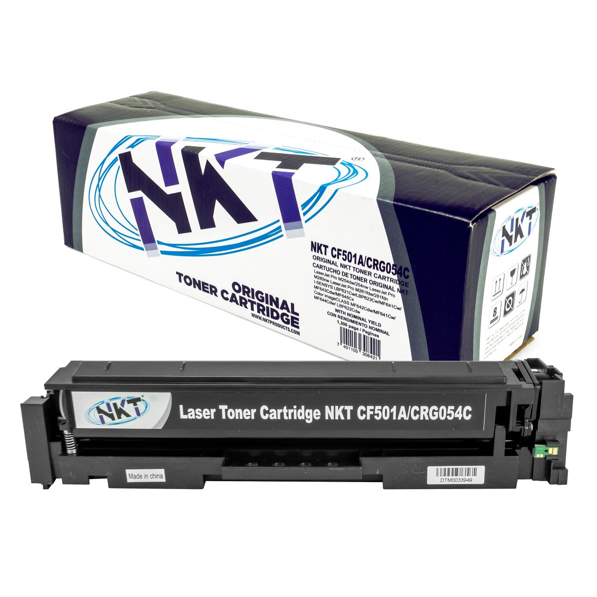 Toner para impresora NKT HP202A para Canon CF501A/CRG054