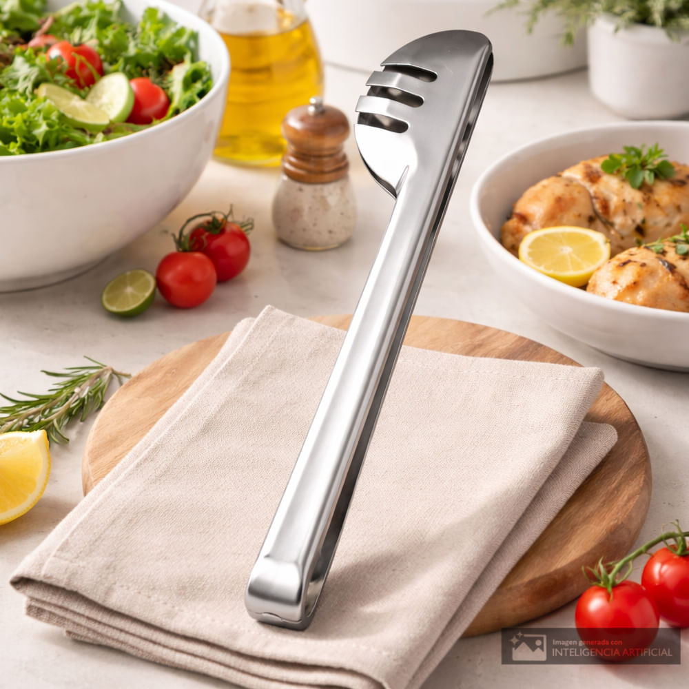 Pinza de acero inoxidable para comida 24 cm