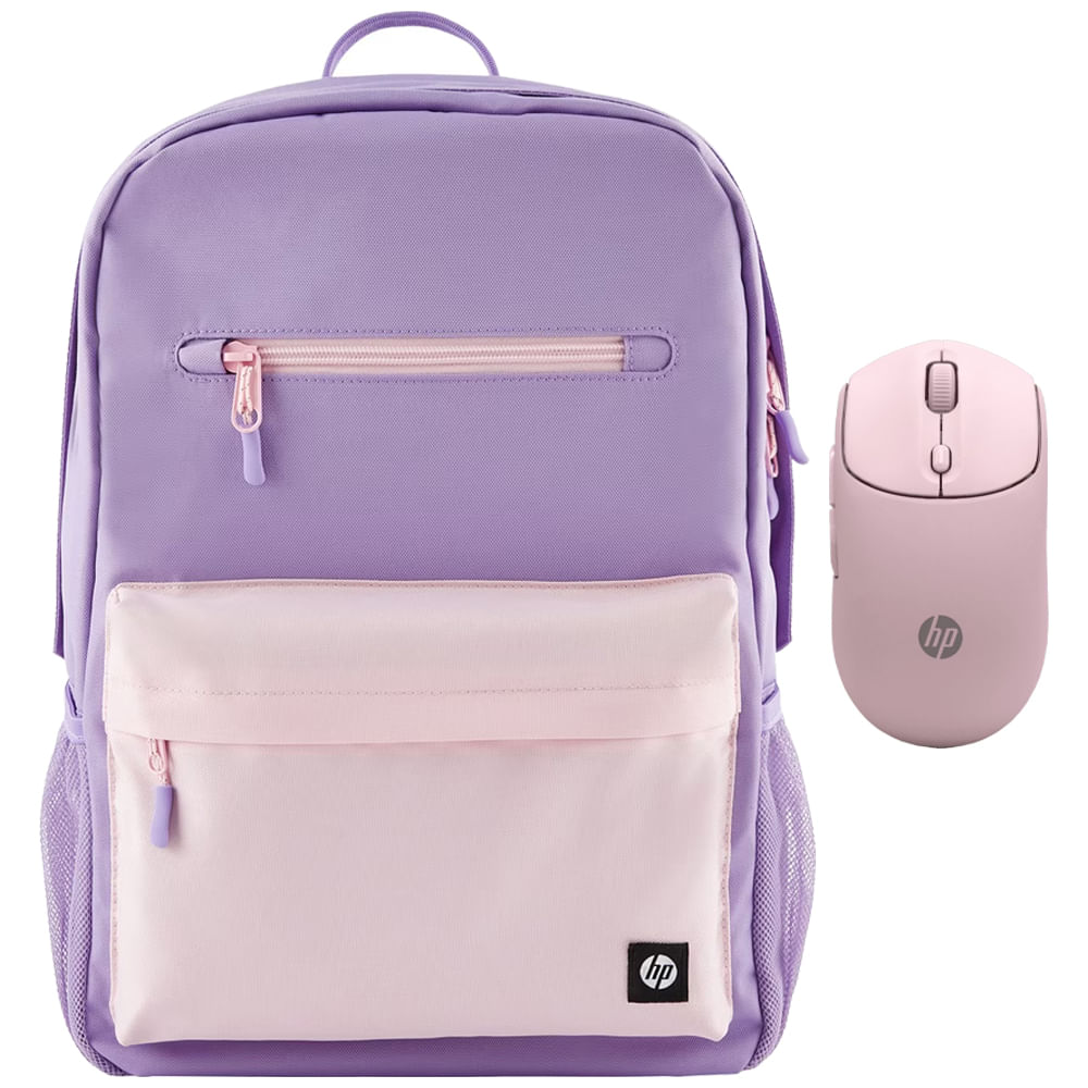 Combo mochila Hp Campus para laptop de 15.6" + mouse inalámbrico silencioso HP 400