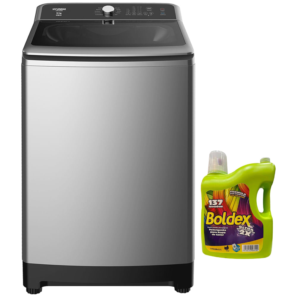 Lavadora Hyundai 18 kg gris HYWM181