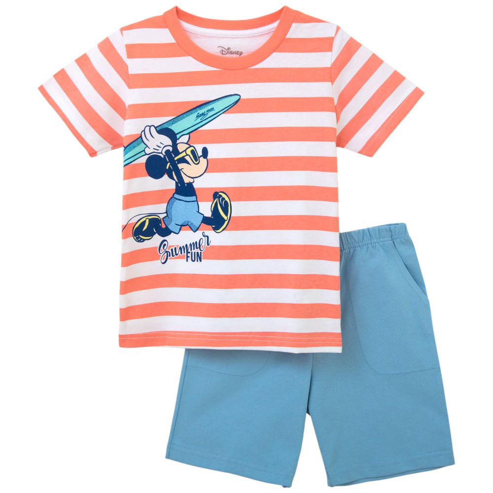 Conjunto multicolor estampado de Mickey Mouse para niño