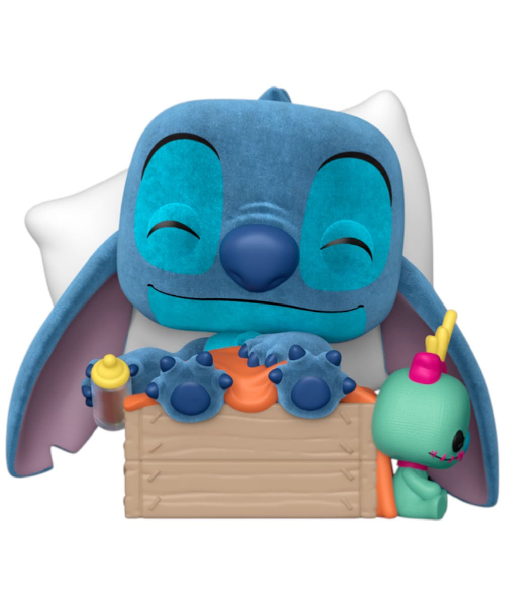 Funko pop plus l&s stitch durmiendo en caja