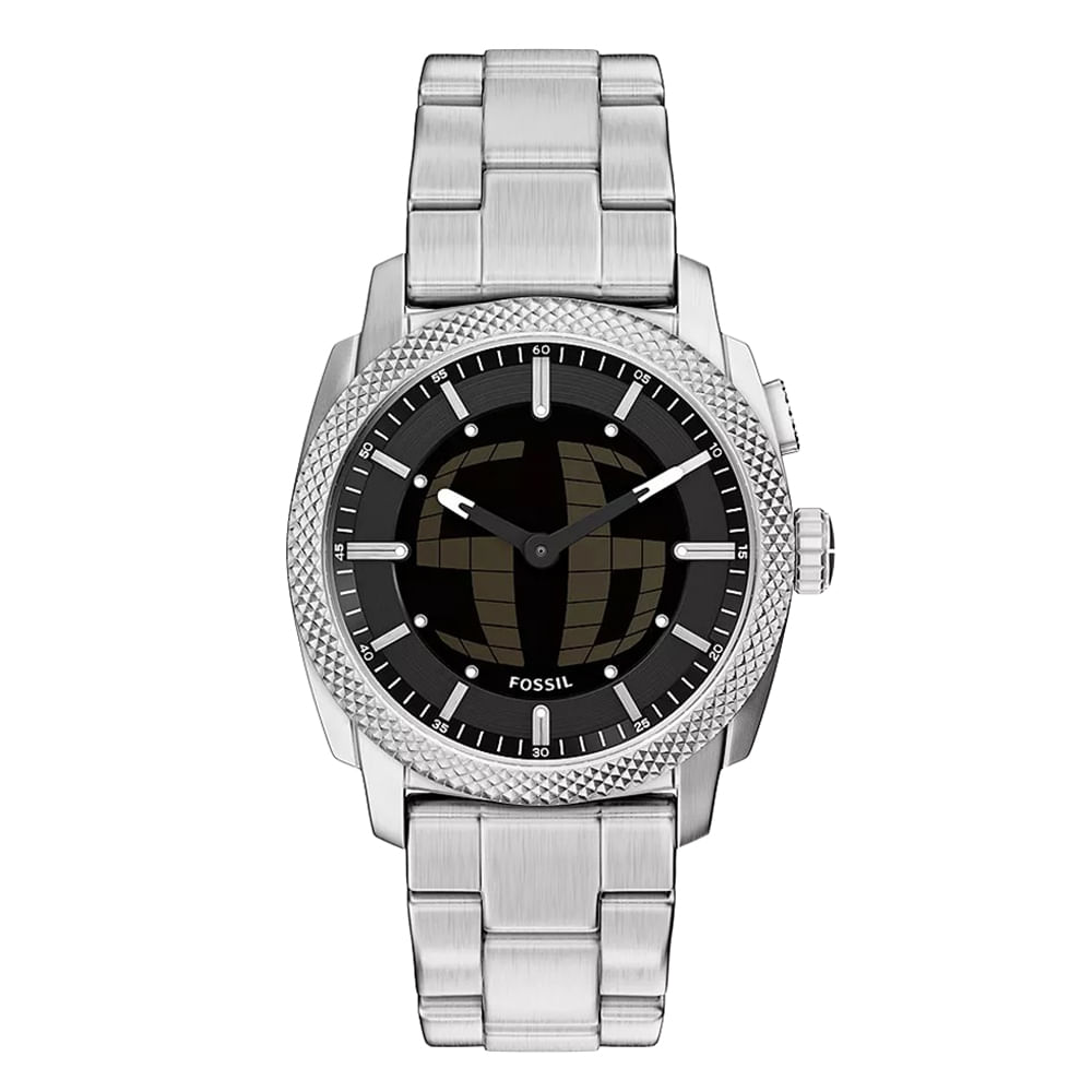 Reloj Fossil análogo digital de acero inoxidable en plateado para hombre