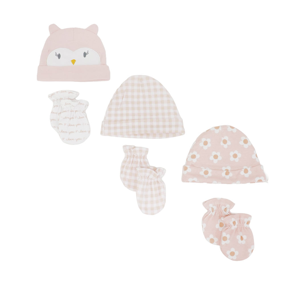 Set de 6 piezas multicolor con estampado para bebé niña