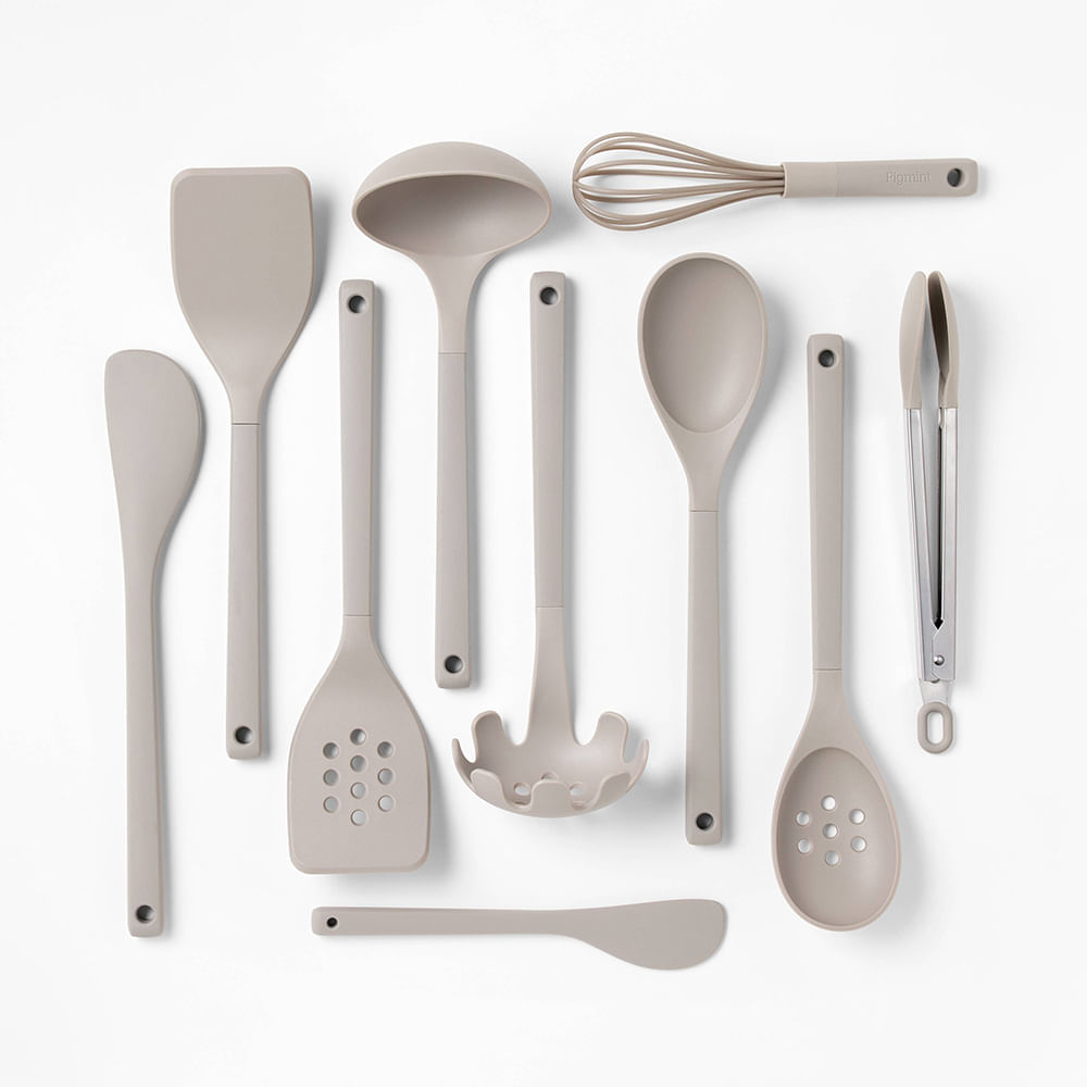 Set de utensilios Figmint de silicón 10 piezas