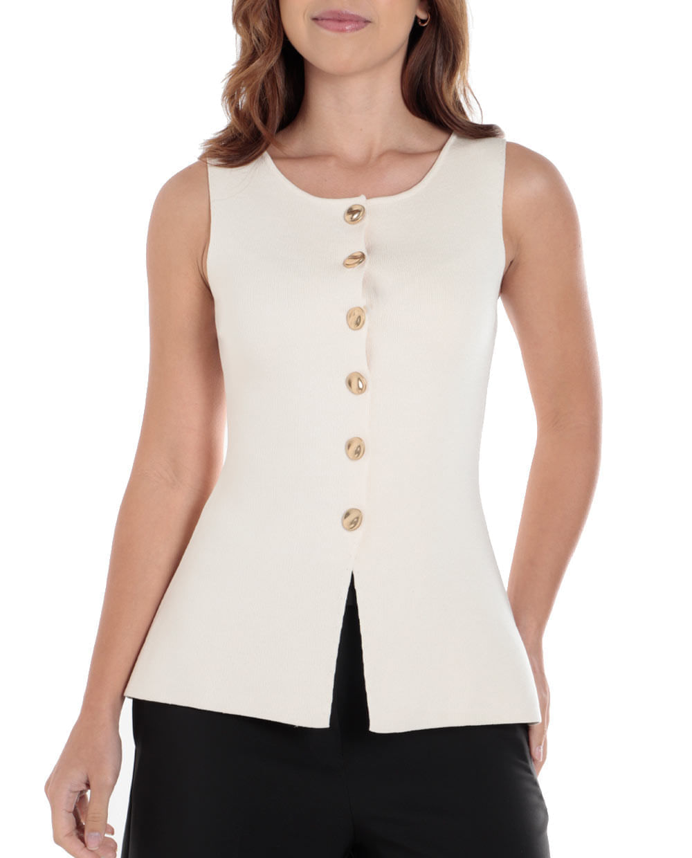 Blusa Sabrina formal blanca para mujer