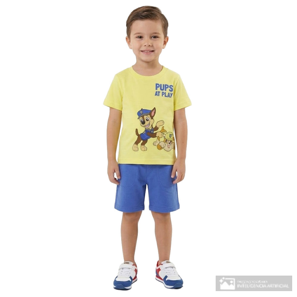 Conjunto bicolor con estampado Paw Patrol para niño