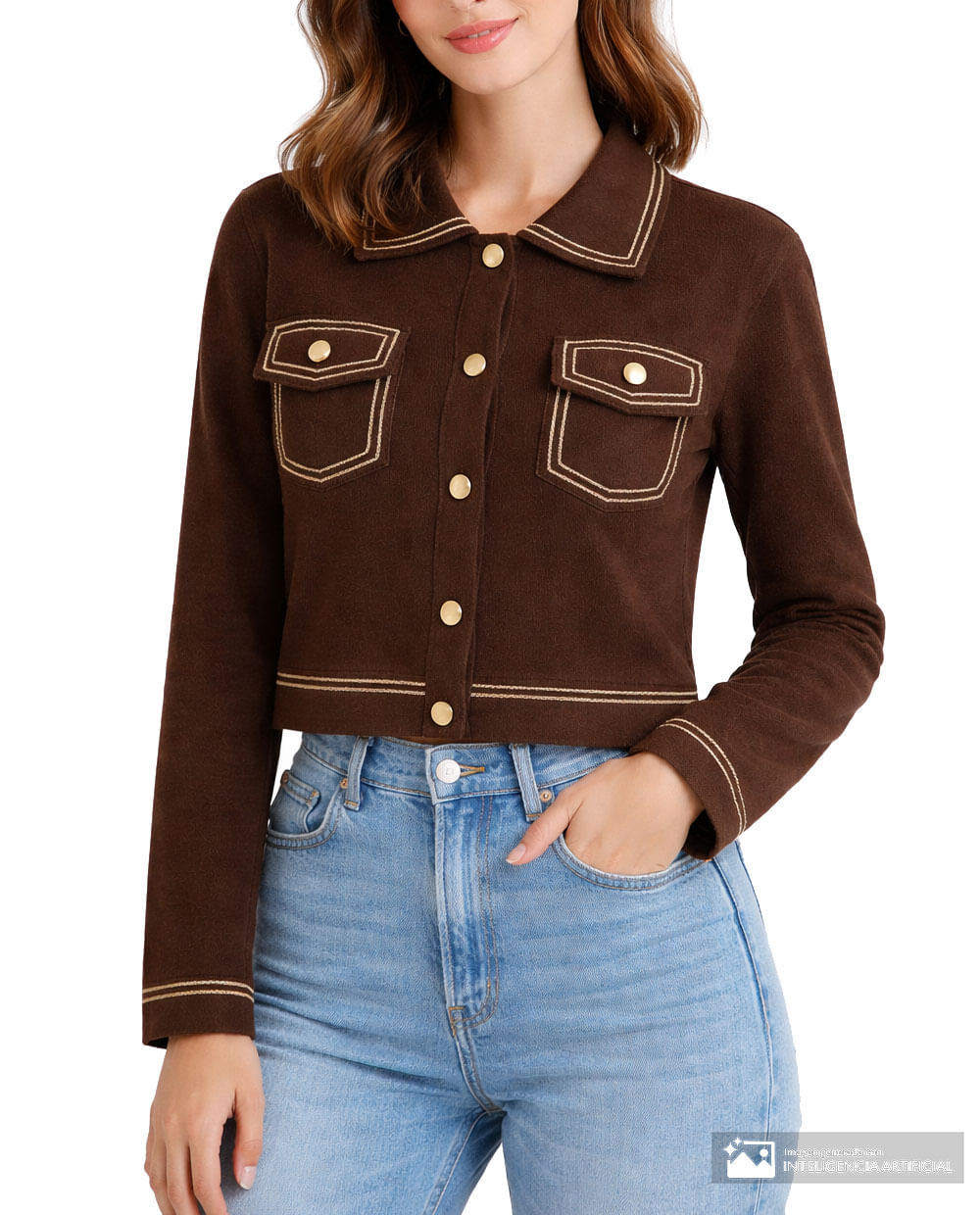 Chaqueta Sabrina café para mujer