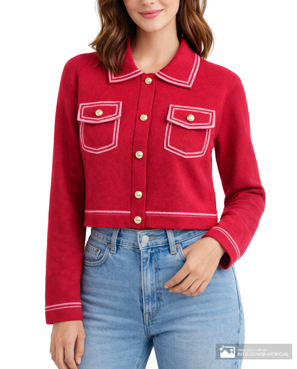 Chaqueta Sabrina rosada para mujer