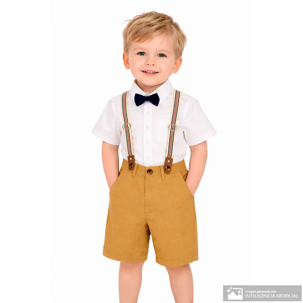 Conjunto de 4 piezas multicolor formal para niño