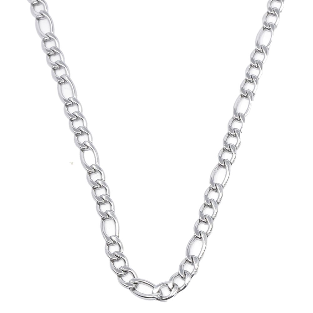 Cadena de brass plateado para hombre de 6mm 20+2