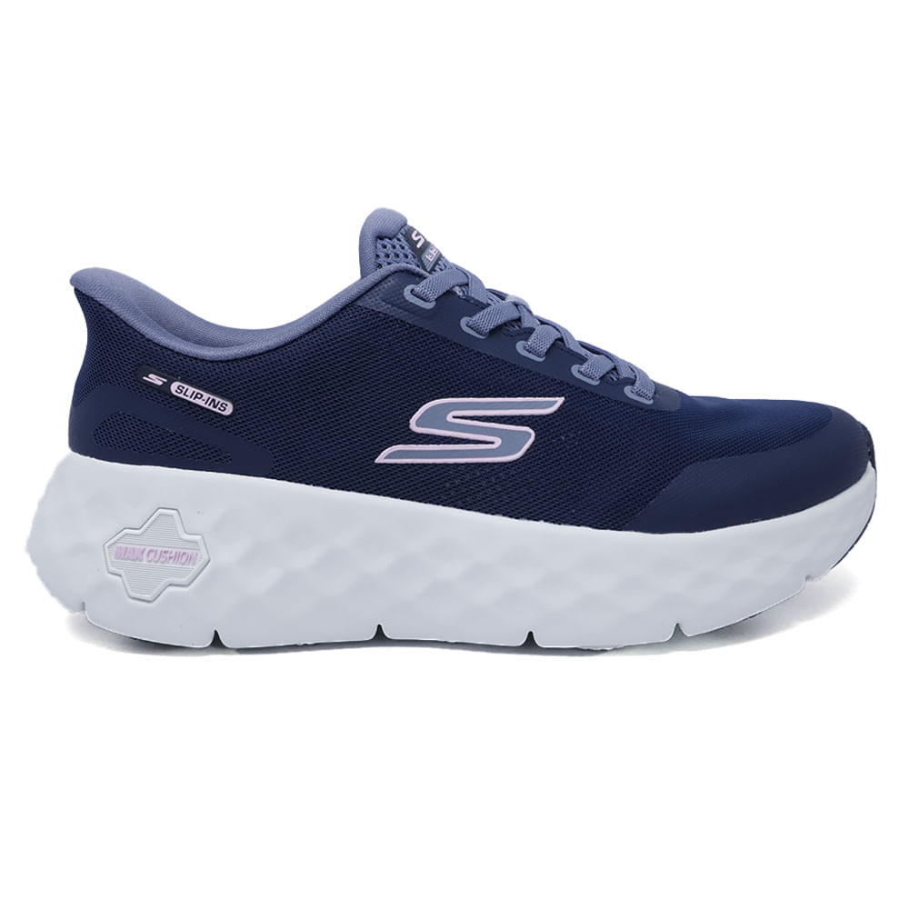 Zapato casual Skechers Go Walk color azul/rosa para mujer