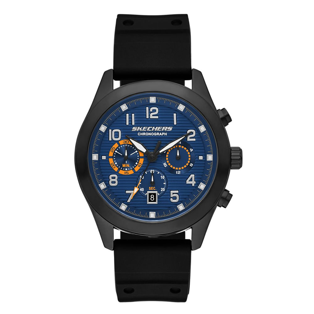 Reloj Skechers análogo de silicona color negro para hombre