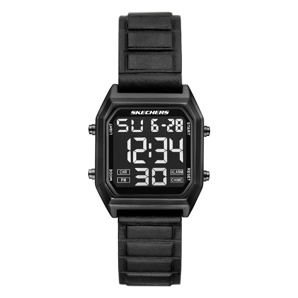 Reloj Skechers digital de silicón negro para hombre