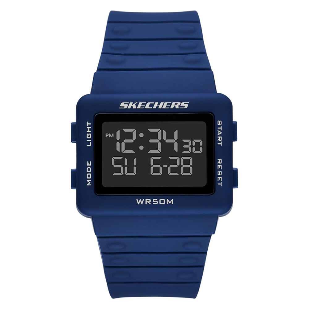 Reloj Skechers digital de silicona azul para hombre