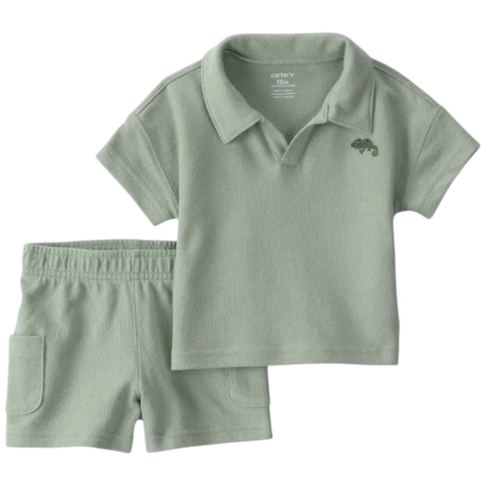 Conjunto de 2 piezas verde para bebé niño