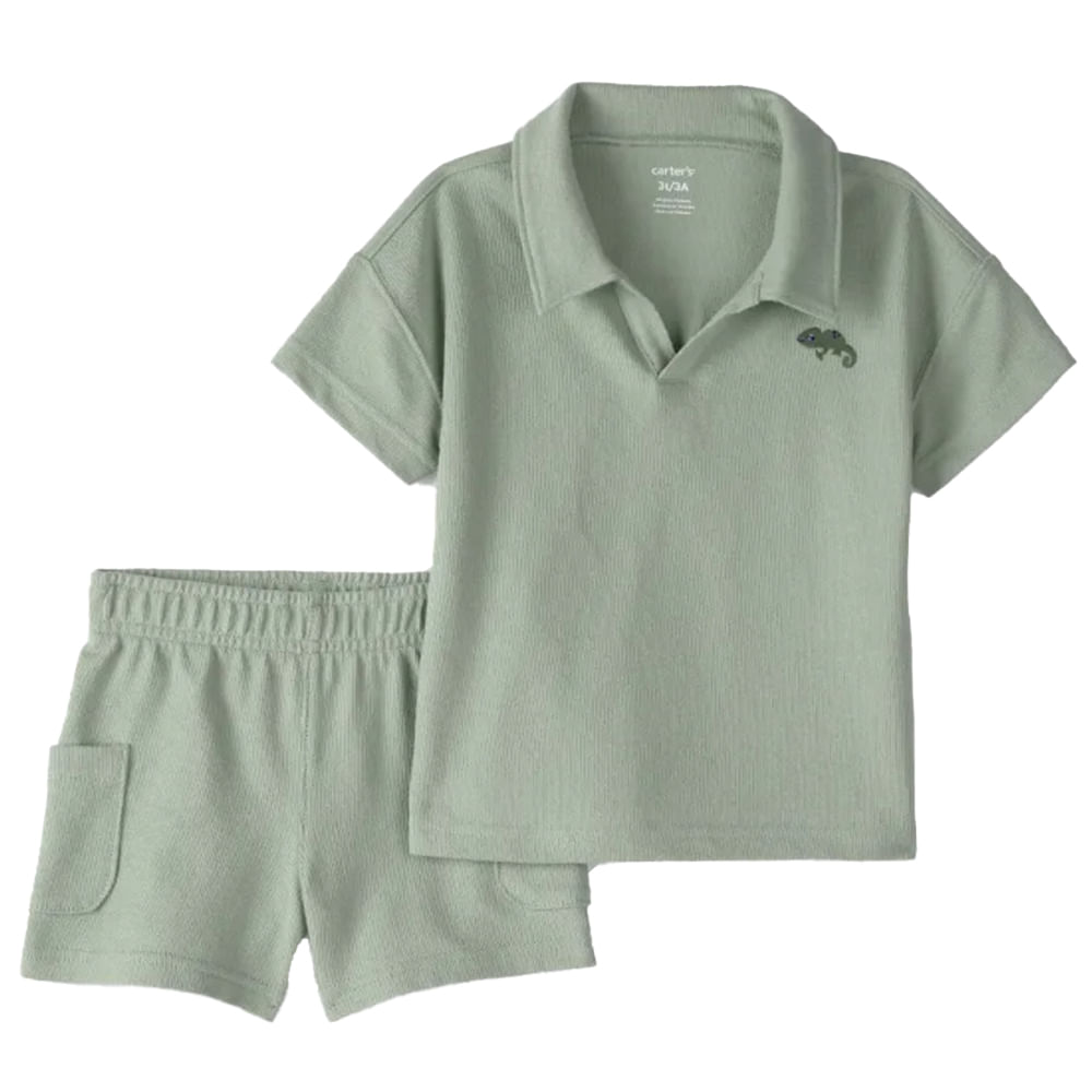 Conjunto de 2 piezas verde para niño