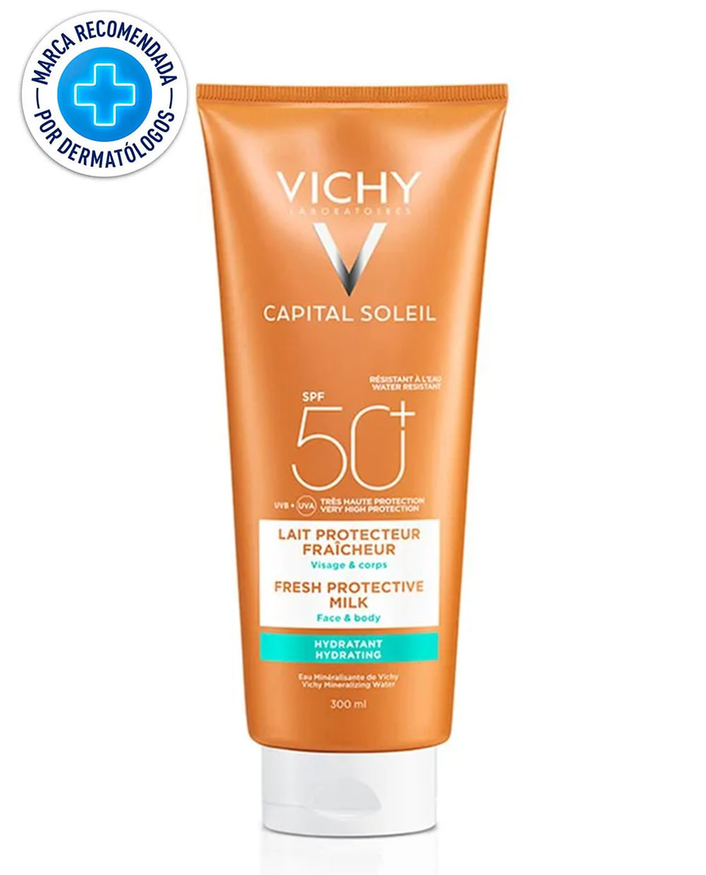 Protector Solar Vichy Capital Soleil Face and Body SPF50+ 300 ml Capital Soleil Leche Corporal FPS 50