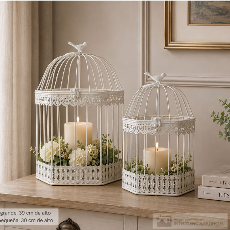 Jaula decorativa para pajaros