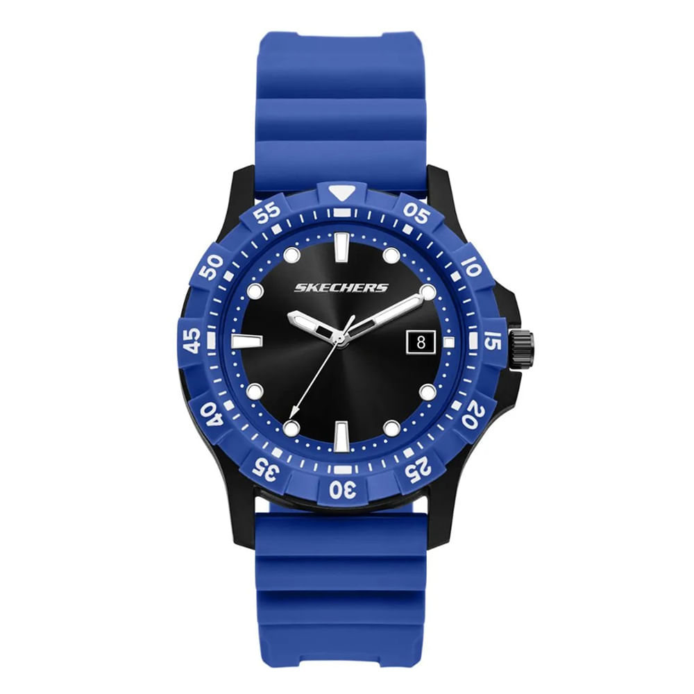 Reloj Skechers análogo de silicona azul para hombre