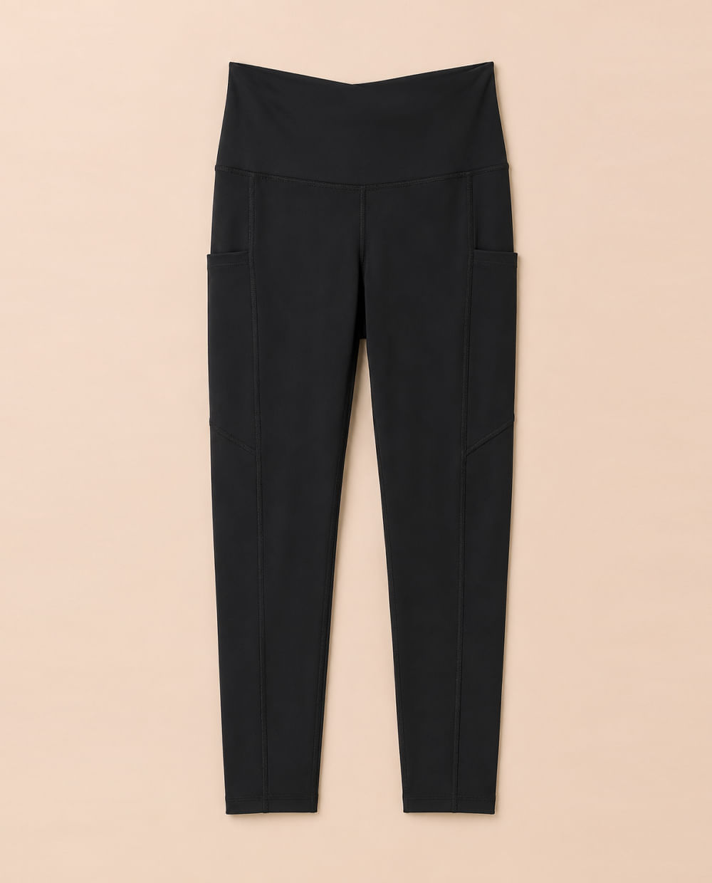 Legging deportivo Teammate negro sólido para mujer