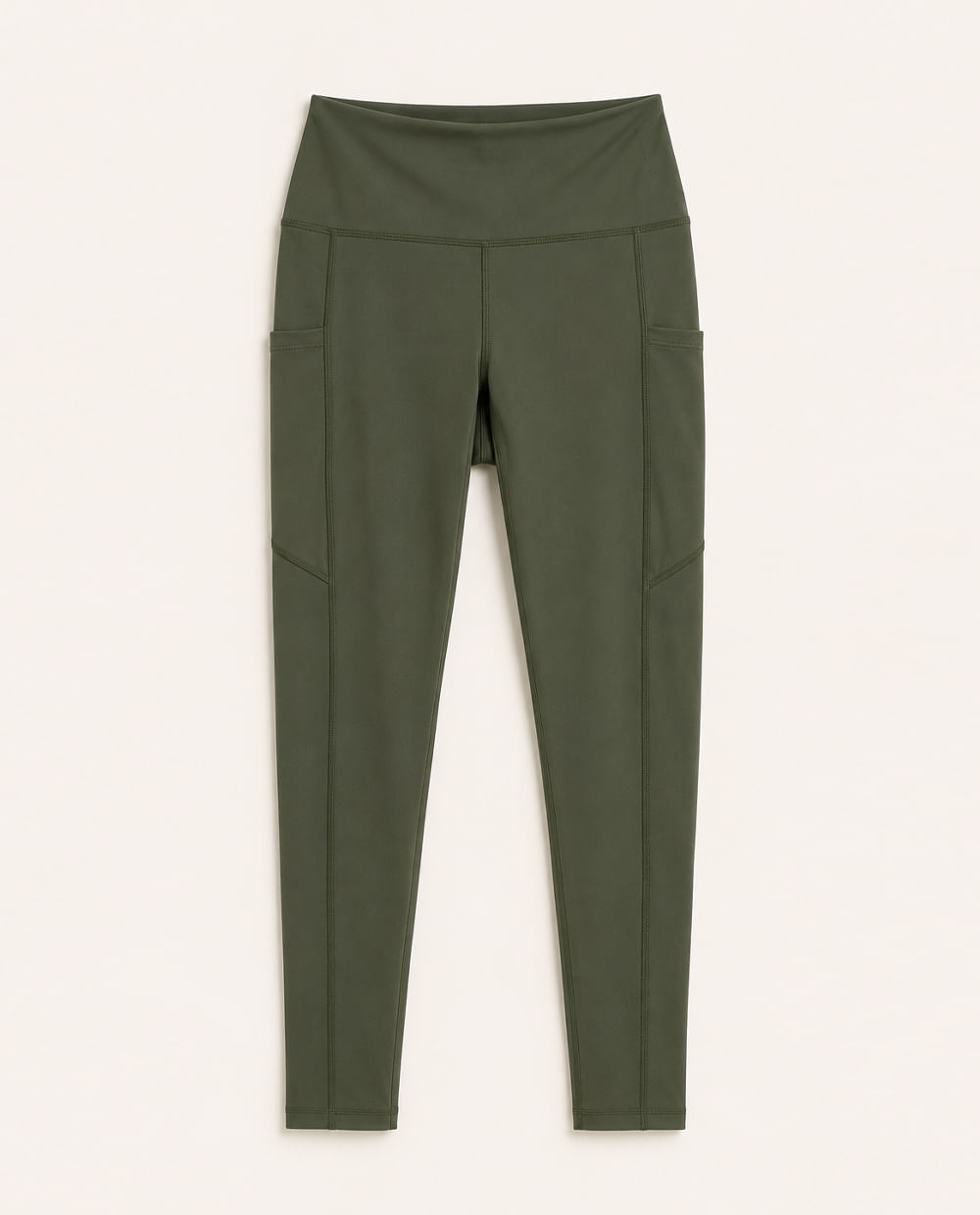 Legging deportivo Teammate verde sólido para mujer