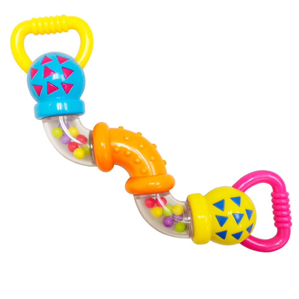 Sonaja multicolor sensorial para bebé