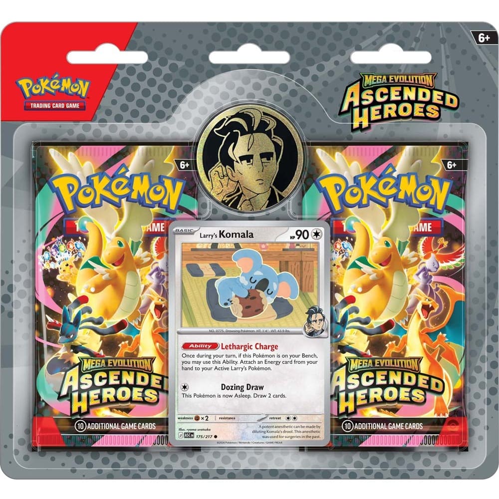 Blíster Pokémon TCG Ascended Heroes Larry y Komala