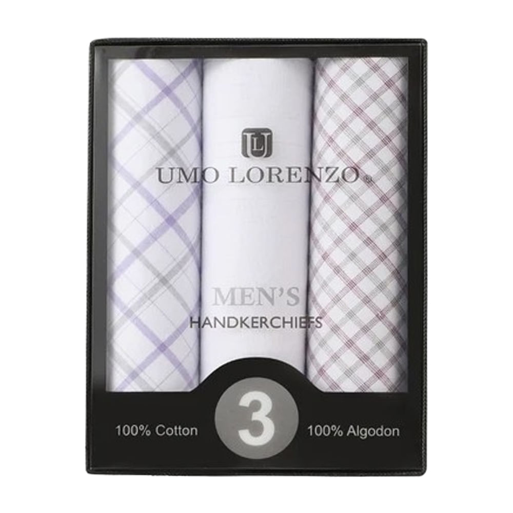 Pack de 3 pañuelos Umo Lorenzo para hombre