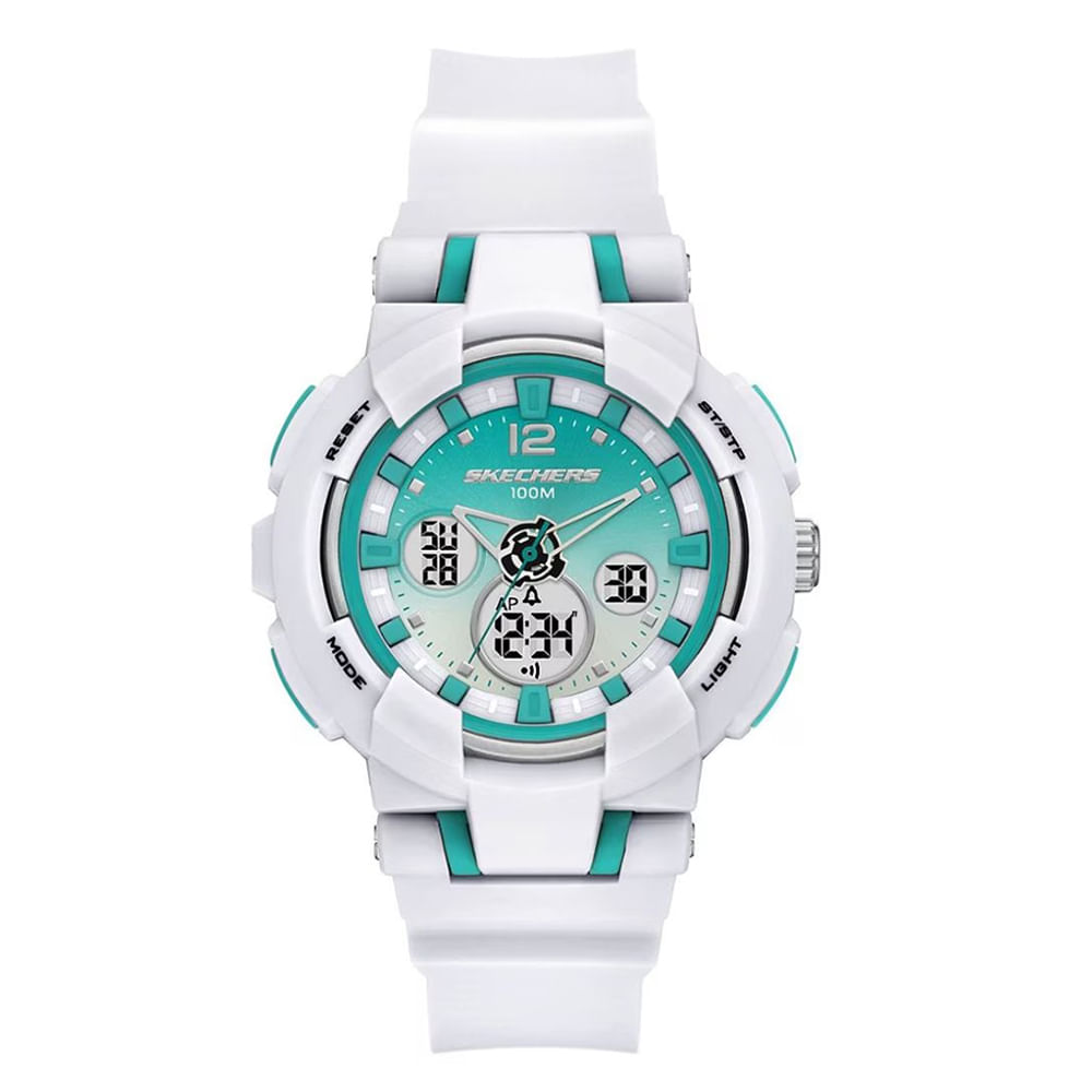Reloj Skechers digital-analógico deportivo de resina blanca para hombre