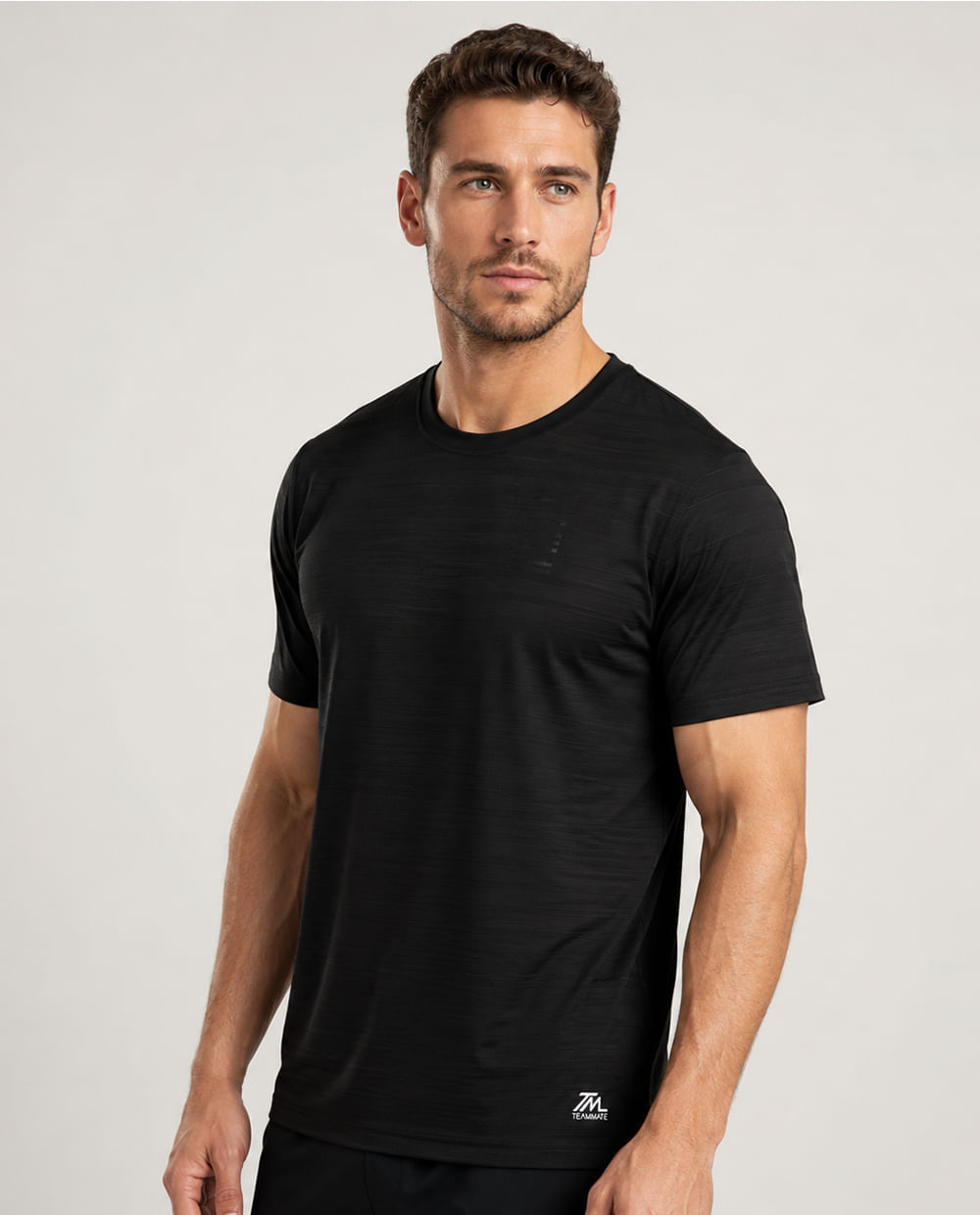 Camiseta deportiva Teammate negro CAMISETA DEPORTIVA NEGRO:BLK:L