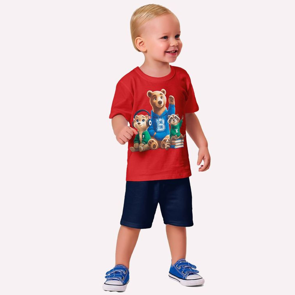 Conjunto de 2 piezas con estampado de osos para niño