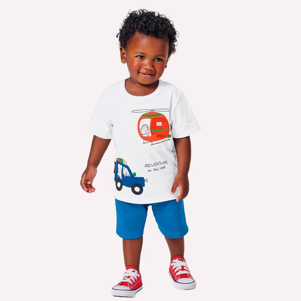 Conjunto de 2 piezas con estampado de vehículos para niño