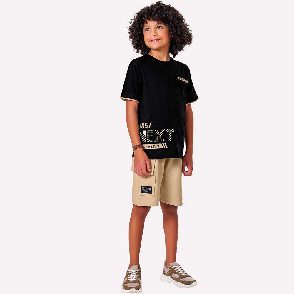 Conjunto de 2 piezas con estampado tipográfico para niño