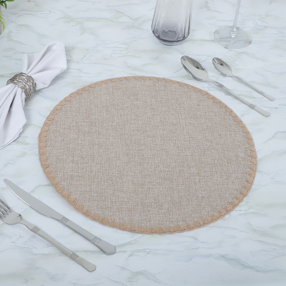Mantel Individual de mesa borde ovalado 38cm