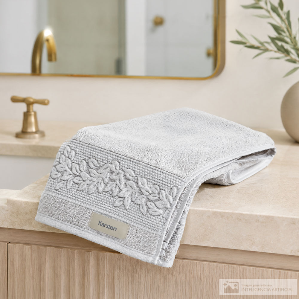Toalla de baño provence gris 70x140 cm