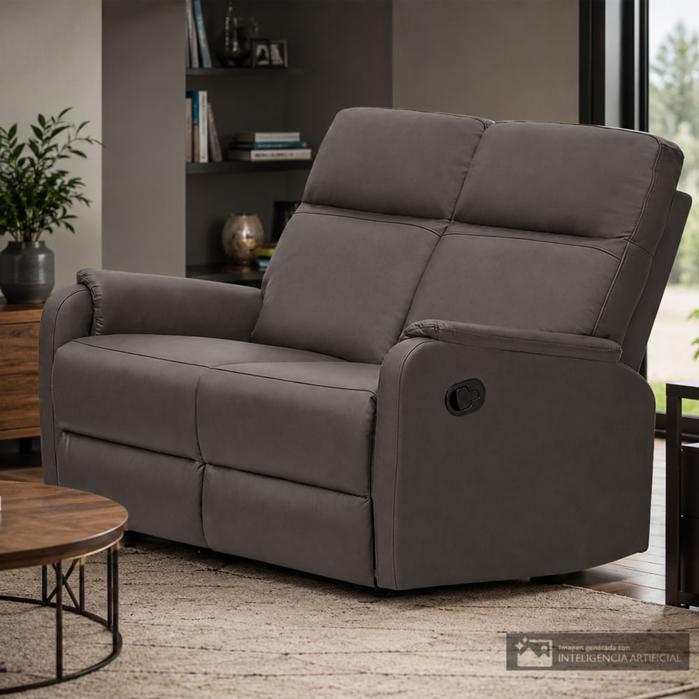 Love seat reclinable sin consola