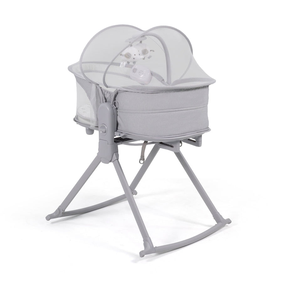 Silla mecedora gris multifuncional 6 en 1 para bebé
