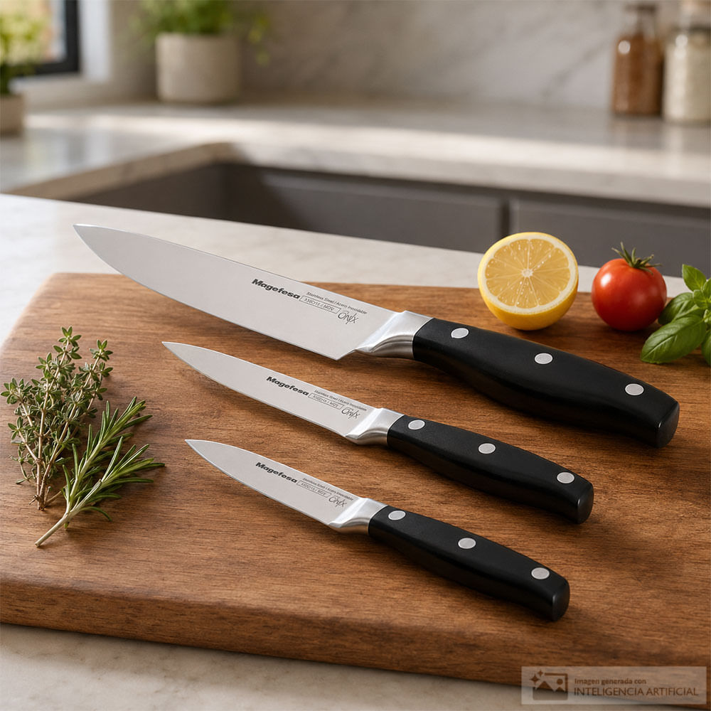 Set de cuchillos Ónix de 3 piezas