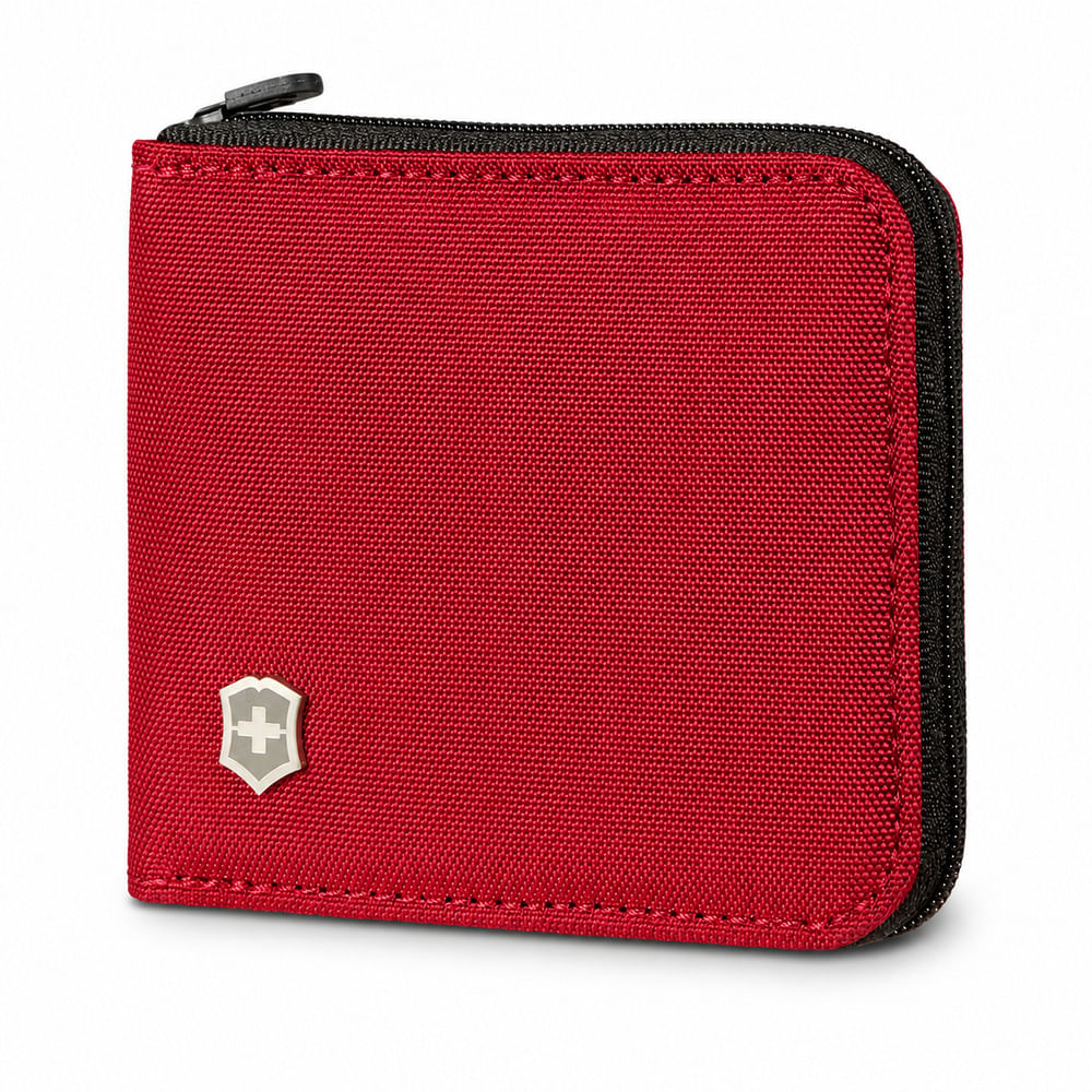 Billetera Victorinox Travel Accessories EXT Zip-Around Roja con Protección RFID