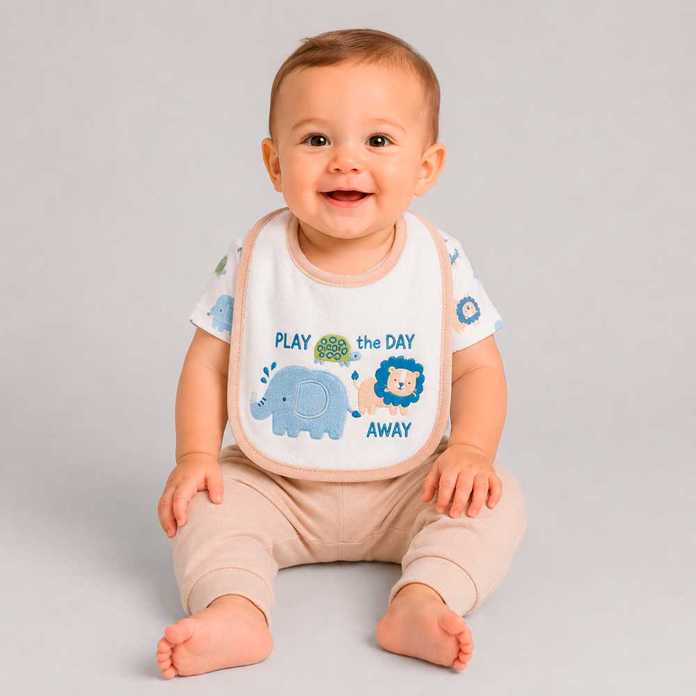 Conjunto de 3 piezas con estampado de animales para bebé niño
