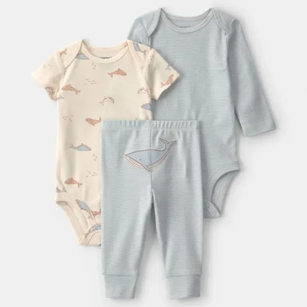 Conjunto de 3 piezas verde con estampado de dinosaurios para bebé niño Conjunto de 3 piezas estampado de dinosaurios para bebé niño