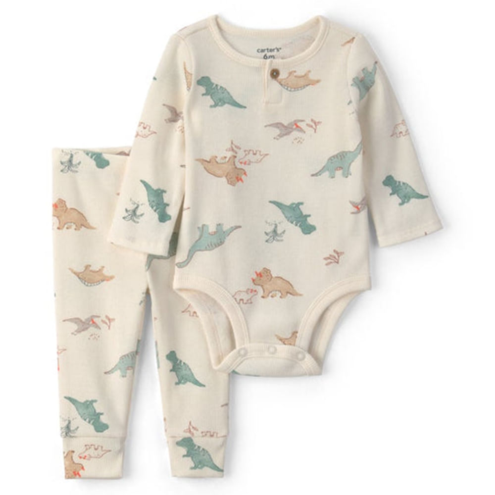 Conjunto de 2 piezas con estampado de dinosaurios para bebé niño