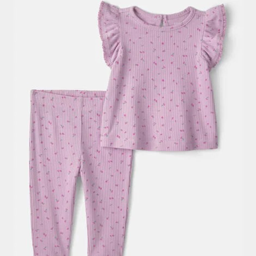 Conjunto de 2 piezas con estampado para bebé niña