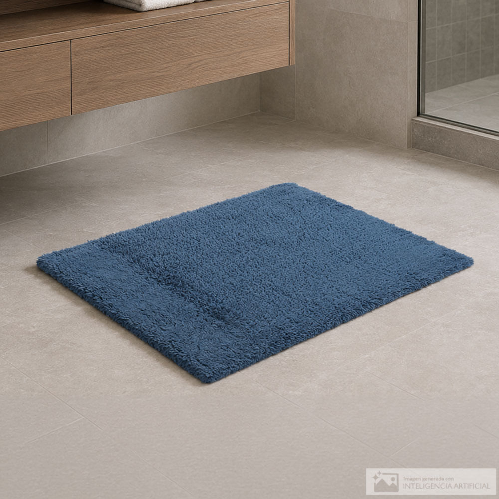Alfombra de baño antideslizante color azul claro