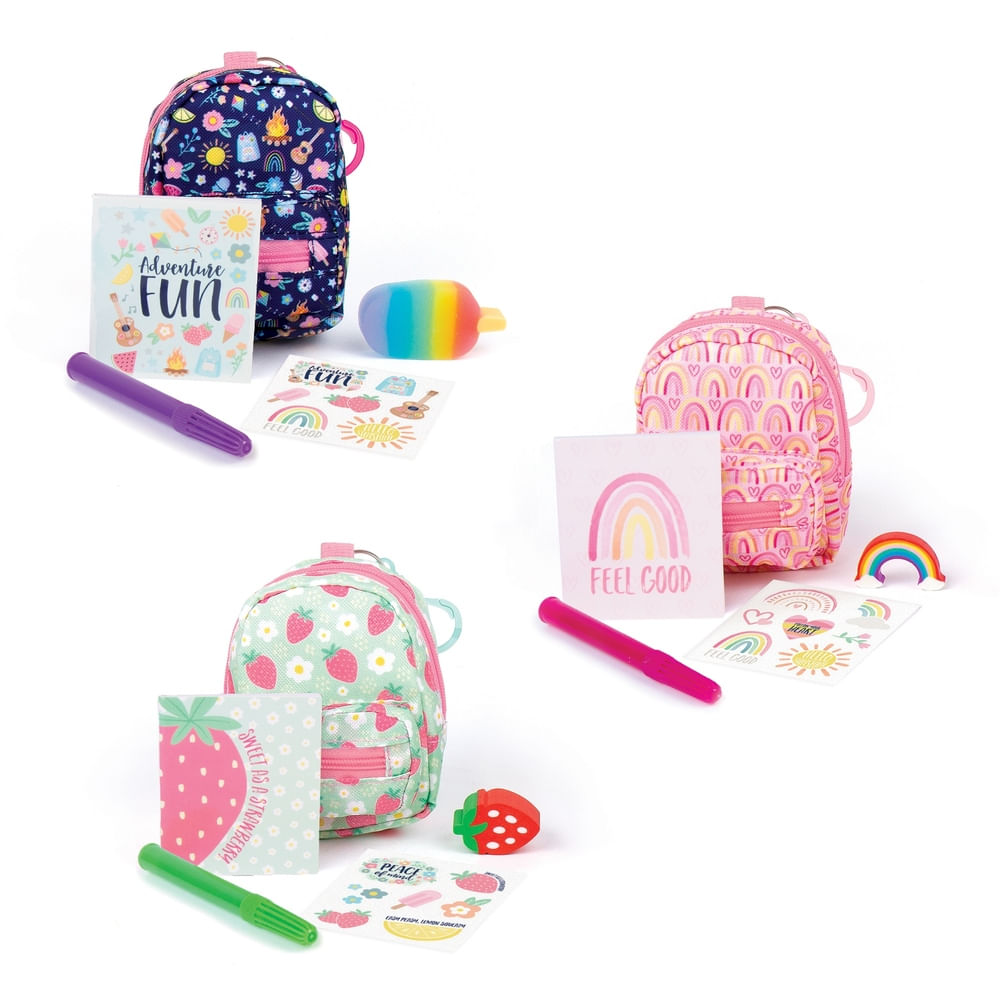 Mini Mochila Glimmer & Glow con Papelería Surtida